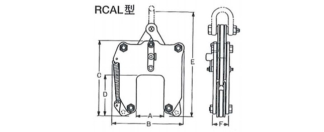 鷹牌RCAL鋼軌起重鉗尺寸