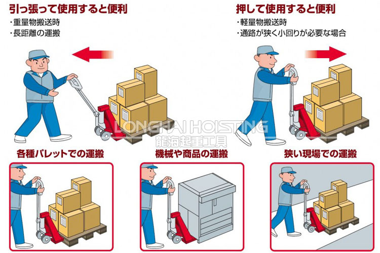 BISHAMON手動液壓搬運車BM系列應用