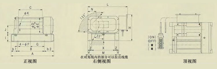 日本FUJI SX鋁合金卷揚(yáng)機(jī)尺寸圖