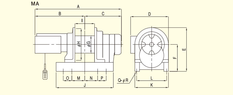 MA型TKK卷揚(yáng)機(jī)尺寸圖